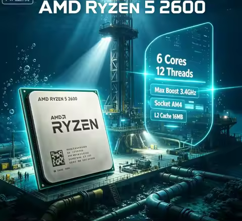 AMD Ryzen 5 2600 6 Core 12 Thread 3.4GHz Desktop CPU AM4 Socket Support X570 X470 B450 Motherboard 1