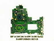 Mainboard Motherboard Mobo Laptop HP 14 240 246 14-BW 14-BS DA00P1MB6D1 945425-001/501/601 Series