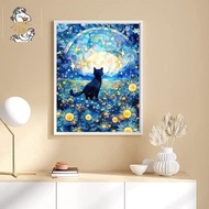 Colorful Cat Diamond Painting Set, Round Diamond, Full Diamond, Living Room, Bedroom Decoration Pain