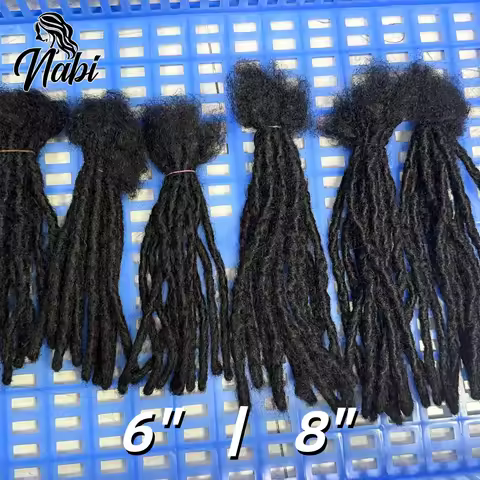 Nabi Natural Dreadlocks Remy Human Hair Soft Locs Textured Handmade Remy Human Hair Locs Extensions 