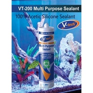 VT-200 CLEAR Silicon Glass Waterproof Seal Aquarium Wood Window Glue Gam Silikon Kaca , tangki ikan