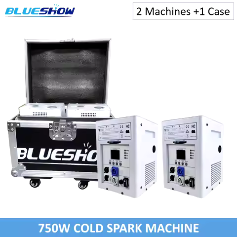 750w Cold Spark Machine Flight case Ti Powder DMX Firework Machine Remote Cold Fireworks Fountain St