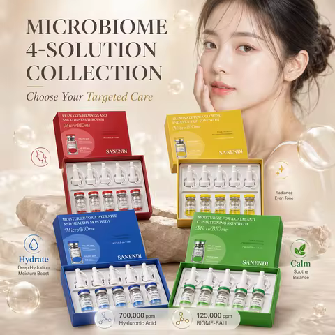 HA Sanendi Microbiome Ampoule Korean Skin Care Hyaluronic Acid Serum Vita Balanced Moisturize Soothe