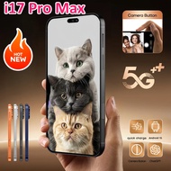 Hot new i17 pro max 7.3inch global edition android original 8000mah smart battery 5g dual card facia