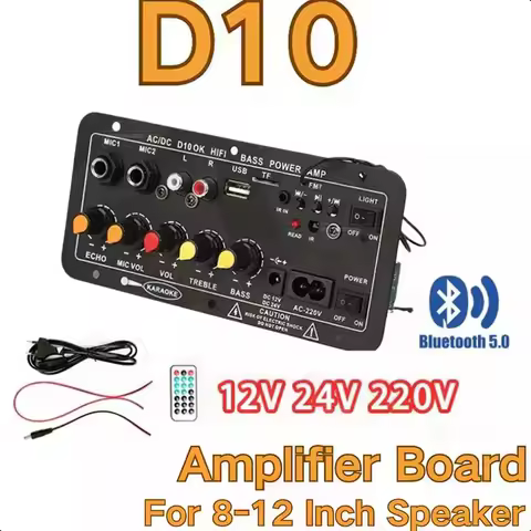 D30 D10 Amplifier 12V24V High Power Amplifier With Bluetooth With Digital Display Car Audio