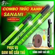 3H Green Bamboo Hand Fishing Rod for Rivers, Lakes, Streams.. BCC07 - Sanami Fishing