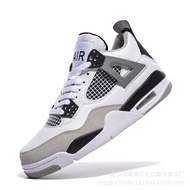 Shoes Standarded AJ4 White Cement Black Samurai AJ312 Sports Men's Shoes Actual Combat Basketball Sh