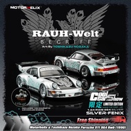 New Motorhelix & Toshikazu Nozaka 1:64 Porsch 911 964 Rwb (1990) Cool Car Show Exhibition Edition Al