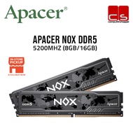 APACER NOX DDR5 5200MHZ (8GB/16GB) GAMING RAM - BLACK