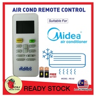 Midea RG-52 Air Cond Aircond Air Conditioner Remote Control