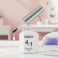 AILLSA Gel Nail Glue for Acrylic Nails, 4-in-1 Ultra Strong Gel Adhesive for Fake Nail Tips, 15ML La