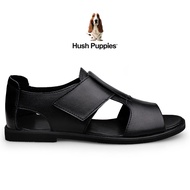 Hush Puppies_รองเท้าผู้ชาย รุ่น Mycroft Holmes HP KHSFB2828A - สีดำ รองเท้าแตะหนังแท้ รองเท้าแตะ รองเท้าแตะแบบรัดส้น