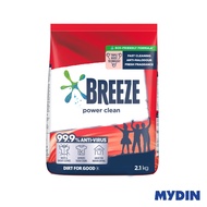 Breeze Detergent Powder Power Clean (2.1kg)