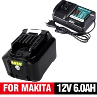 12V 6.0Ah Lithium Battery Rechargeable Battery High Power Capacity For Makita BL1040 BL1015 BL1020B 