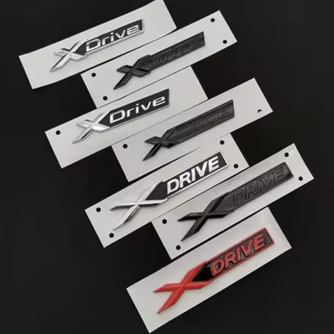 3D ABS XDrive Logo X Drive Emblem Car Rear Trunk Badge Fender Side Sticker For BMW Xdrive 320d 320i 