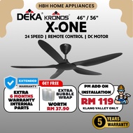 【BEST SELLER🔥】DEKA X-ONE 46" 56" 5 Blades DC Motor 24 Speed SIRIM RF Remote Control Baby Ceiling Fan