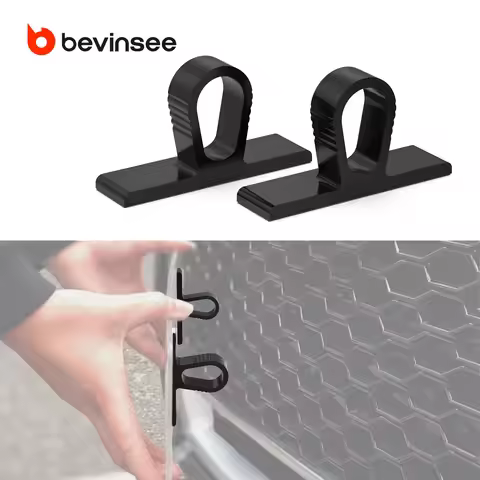 BEVINSEE Number Plate Clips for Honeycomb Grille for Audi S3 8L/8P/8V/8Y S4 S5 S6 S7 S8 RS3 8P/8V/8Y