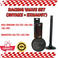 100%ORIGINAL RACING VALVE SET INTAKE+EXHAUST EX5/DREAM 23/27/24/28/26/30/WAVE110 23/27/24/28 HIGH QU