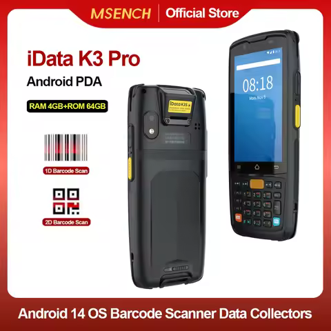 iData K3 Pro 2D Barcode PDA Handheld Terminal Android Data Collector with 4G WIFI GPS Bluetooth Wire
