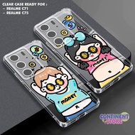 HP Continuous Clear Casing Ready For Realme ek71 Realme C75 Casing COUPLE PICTUREhp - CP4