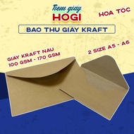 HOGI brown kraft paper envelope, vintage envelope size a6 a5, handmade gift