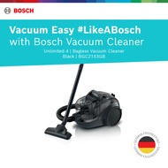 Bosch BGC21X3GB Bagless Vacuum Cleaner, Black, HEPA Filter, 10 years motor warranty