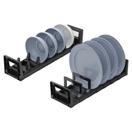 WEILIANG Adjustable Plate Bowl Rack Kitchen Organiser Shelf Aluminum Alloy Base Dish Dry Rack Sink O