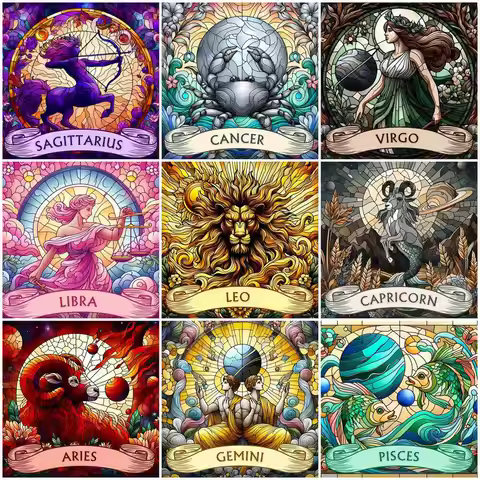 EverShine DIY 5D Diamond Painting Constellation Embroidery Cartoon Animal Full Square Round Drill Mo