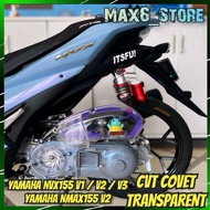 YAMAHA NVX155 V1/V2 & NMAX155 V2 COVER CVT TRANSPARENT CLEAR TEDAL 3MM (SIAP SCREW 1SET) ENGINE COVE