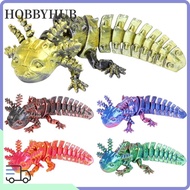 HOBBYHUB  Printed Axolotl Model, PLA Movable Axolotl Action Figure,  Multi-jointed Multicolor Fine-t