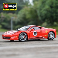 Bburago 1:24 458 Challenge Sports Static Die Cast Vehicles Collectible Model Car Toys