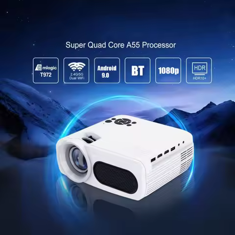 Portable Mini LED Projector 1080P Full HD Beam 4K Video BT4.1 5G WiFi Android Projector Auto Keyston