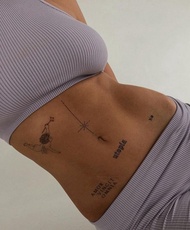 原創符號風格紋身貼紙 防水防汗 派對摄影化妝 防水植物基顏料