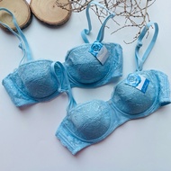 (J26).Jintana Bra With Underwire Thin Foam Pads Very Beautiful Work. Removable Shoulder Strap B32/70