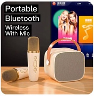K1 Karaoke hine Portable Bluetooth 5.3 PA Speaker System with 1-2 Wireless Microphones Home Family Singing Dropshipping