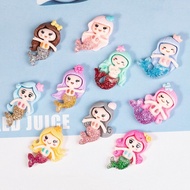 Glitter Mermaid Stickers 3D Cartoon Mobile Phone Stickers DIY Cup Decorative Stickers