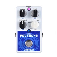 [STC1] ammoon POCKECHO Delay & Looper Guitar Effect Pedal 8 Effects Max. 300s Loop Time Tap Tempo Fu