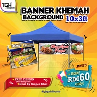 BANNER KHEMAH 10X3FT background khemah list menu