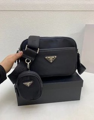 ✨Prada Re-Nylon 二合一相機包單肩包 男女同款 黑色