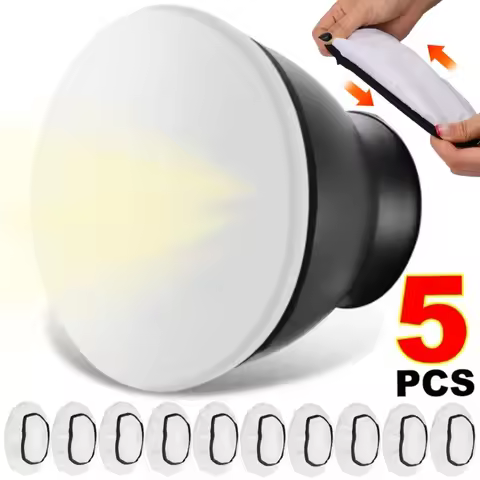 1-5Pcs Cloth Diffuser Light Cover Reflector Cover for Photography Video Studio 7" / 18cm White Stand