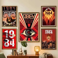 1984 George Orwell Dystopian Book Poster No Frame Canvas Wall Art Painting Study Room Wall Decor