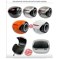 EMS ABS Top Box Motorcycle/35L Top Box ALUMINIUM Alien Tail Box Siput Waterproof Universal Motorcycl