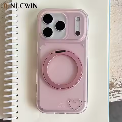 Matte Transparent Rotating Ring Holder Stand Case For iPhone 17 Pro Max 16 15 14 Pro Max for Magsafe