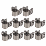 10pcs Stainless Steel Mini Fuel Line Pipe Hose Clamp Clip 6mm20mm Optional Size