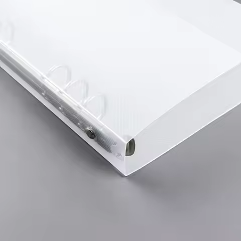 B5 Transparent Plastic File Folder Loose Leaf Binder Round Ring Document Organizer Sheet Protector N