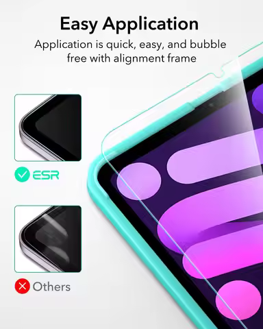 ESR Screen Protector for iPad 11/10(2025/2022) Pro 11/12.9 (2018-2022)Tempered-Glass Film with Frame