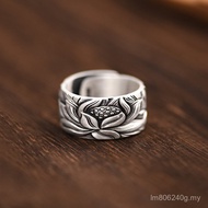 Boys Index Finger Wide Ring Boutique Ring Ring Ring Sterling Silver Time Style Men Women Lotus Chine