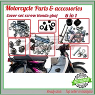 6 IN 1 cover set screw gboj honda (c70) gbo j full set screw cover set skru cover set c70 petak