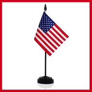 USA Deluxe Desk Flag Set American US Desktop Flag