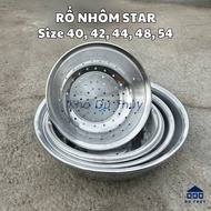 Large aluminum basket with 8mm round hole, diameter 40-42-44-48-54 cm, used to store vegetables and 